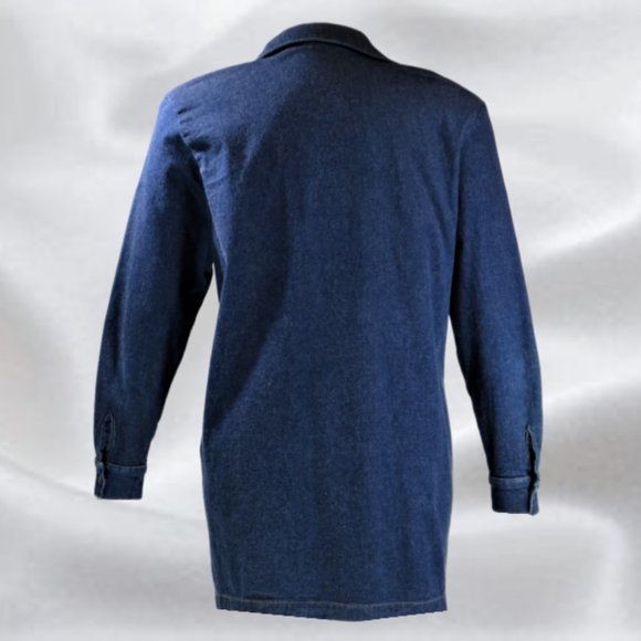 MOSSKITO Dark Blue Denim Shirt in Size Medium - Picture 2 of 4